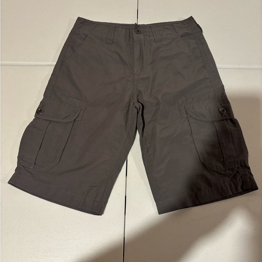 Ocean Current Men’s Size 28 Gray Canvas Cargo Hiking Shorts